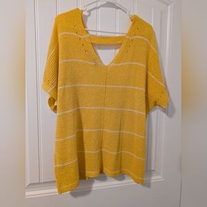 Apt. 9 Yellow and White Knit Sweater